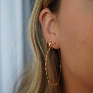 Large Dainty Twisted Hoops