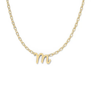 Script Initial Necklace - M